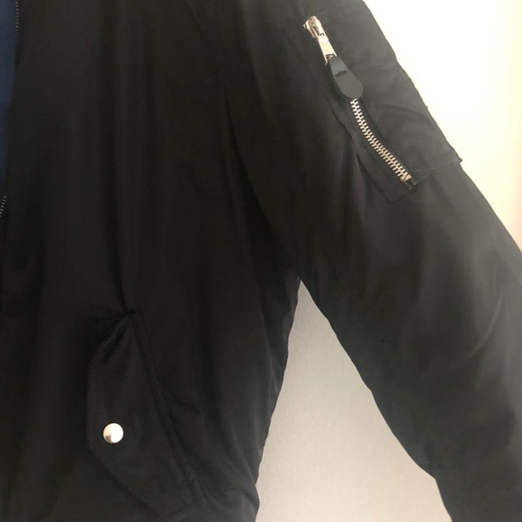 Black Bomber Jacket - Picture 2 of 3